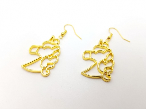 Einhorn Ohrringe goldfarben